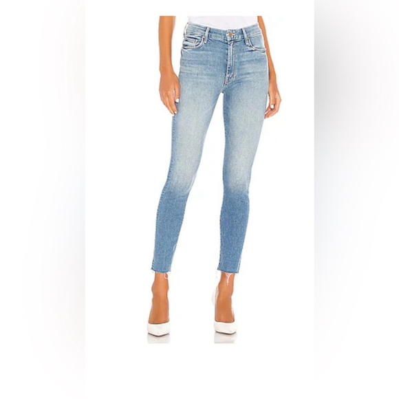 MOTHER high waisted The Looker ankle fray size 27 jeans pants revolve